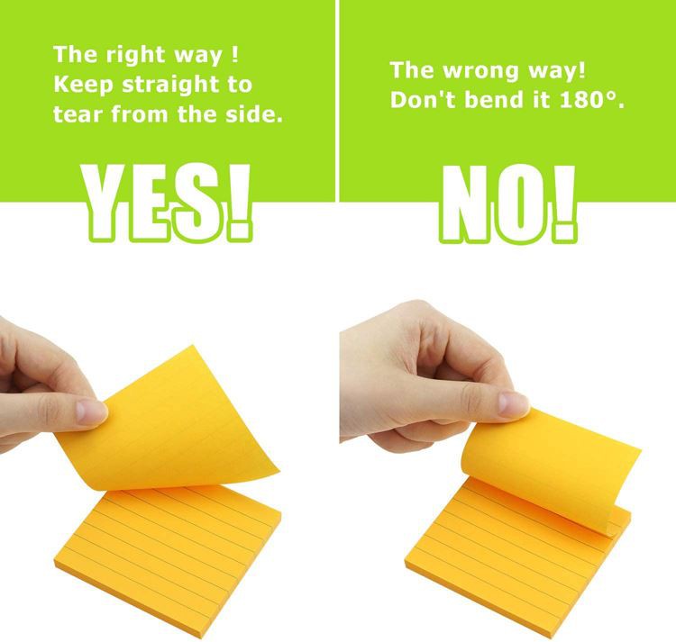 Regular Neon Lined Sticky Notes 2