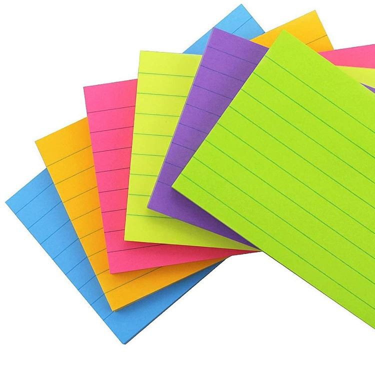 Pratical Traditional Neon Lined Sticky Notes factory