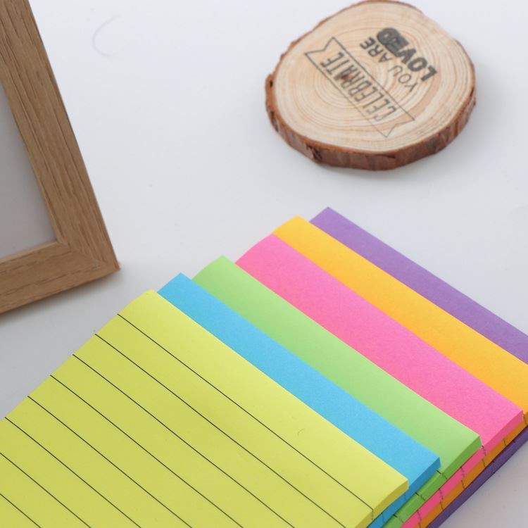 Bulk Traditional Neon Lined Sticky Notes