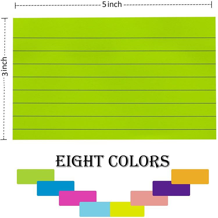 China Lined Sticky Notes 3''×5'' colors