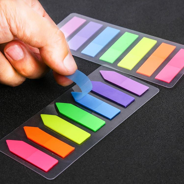 Vibrant Arrow Film Index Sticky Notes adhesive