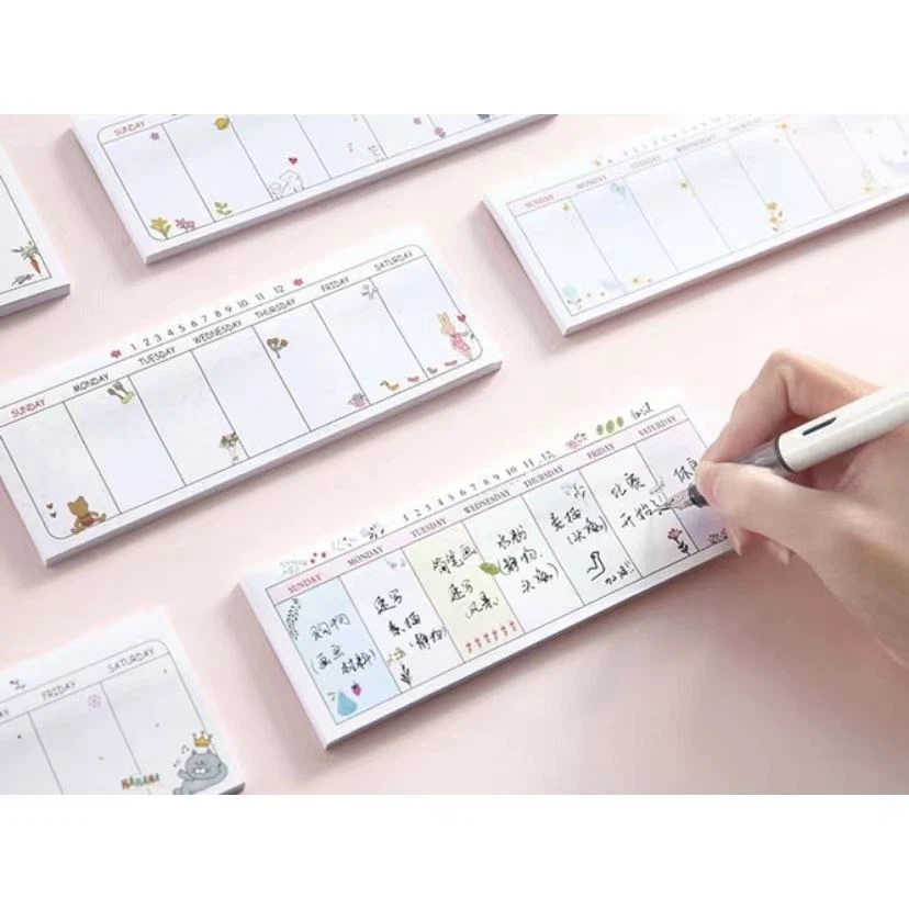 Weekly Printed Sticky Notes Pads