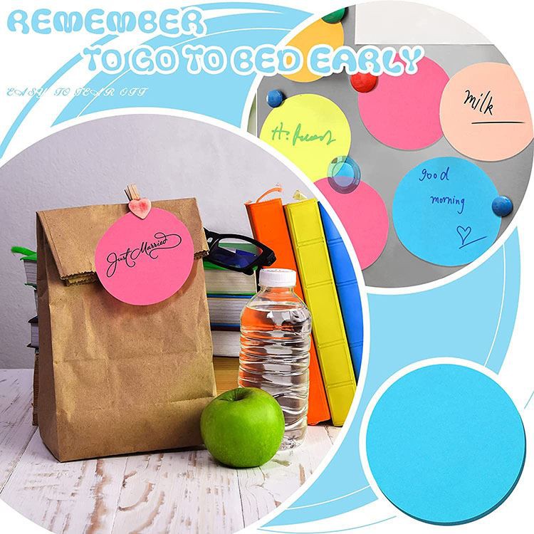 Circle Shaped Sticky Notes Bulk