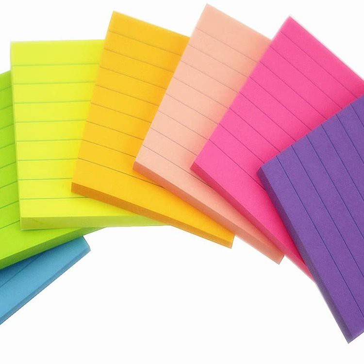 Regular Neon Lined Sticky Notes