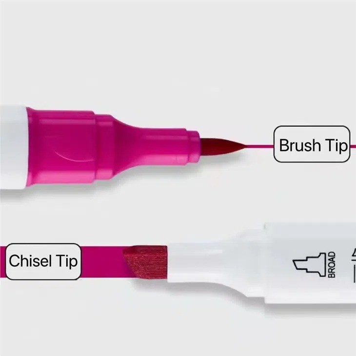 Dual Tip Brush Pens 12 Colors made in China