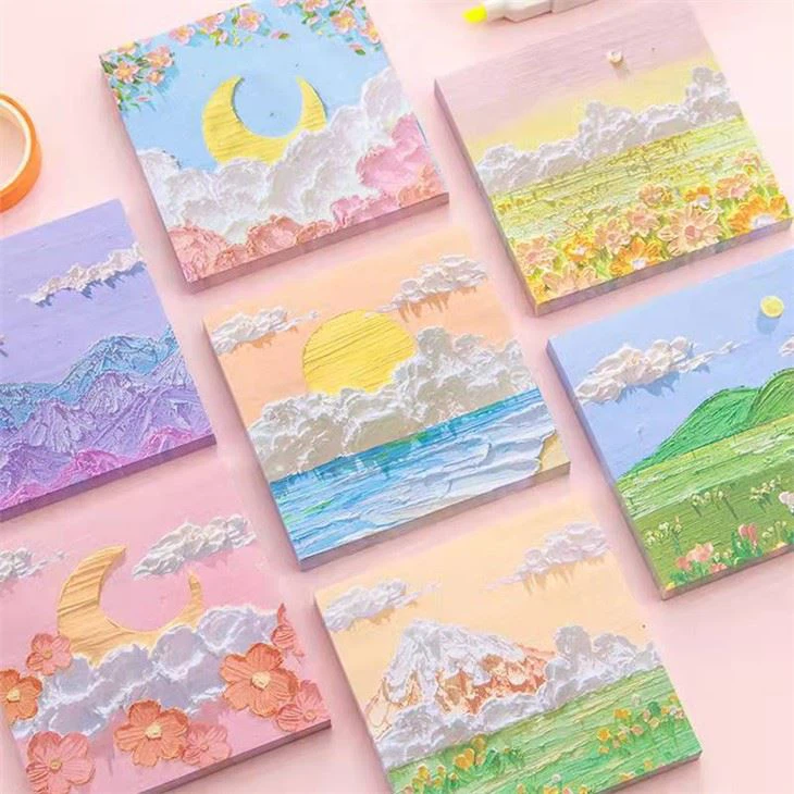 Beautiful Oil Painting Sticky Notes made in China