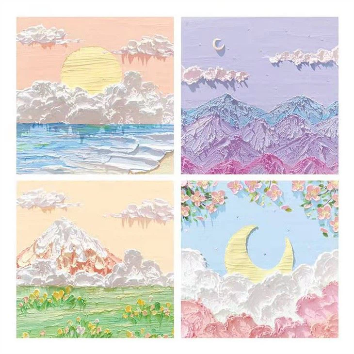 Creative Oil Painting Sticky Notes Bulk