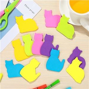 Colorful Cat Shaped Sticky Notes