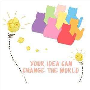 Creative Adorable Cat Shaped Sticky Notes